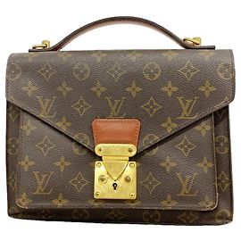 Louis Vuitton Monogram Monceau 26 Handbag Brown