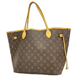 Louis Vuitton Monogram Neverfull MM Tote Bag Braun