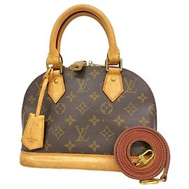 Louis Vuitton Alma BB Monogram Handbag Brown