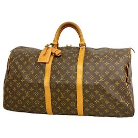 Louis Vuitton Boston Monogram Keepall 55 Castaño