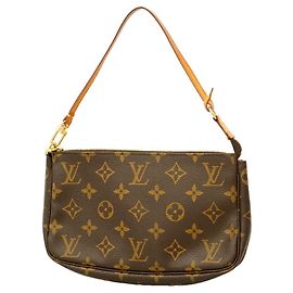 Louis Vuitton Monogram Pochette Accessoires Pouch Castaño