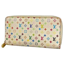 Louis Vuitton Monogram Multicolor Zippy Wallet Pink White