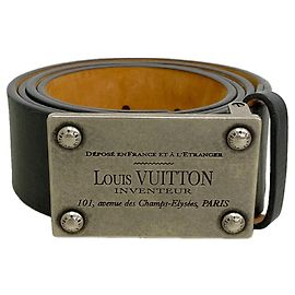 Cintura Louis Vuitton da uomo nera Ceinture Inventeur M9813 Nero