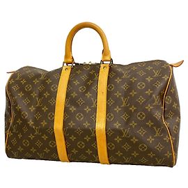 Sac Boston Louis Vuitton Monogram Keepall 45 Marron