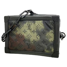 Bolso de hombro Soft Trunk Monogram Camouflage Louis Vuitton Negro Caqui