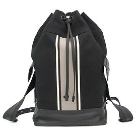 Bottega Veneta Drawstring Printed Canvas with Intrecciato Leather Large Black