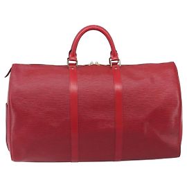 Louis Vuitton Keepall Epi Leather 50 Rouge