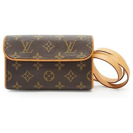 Louis Vuitton Monogram Pochette Florentine Braun Beige