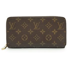 Louis Vuitton Monogram Zippy Long Geldbörse Braun