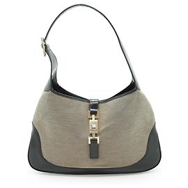 Gucci Borsa a tracolla Vintage Jackie 1961 Medium Nero Beige