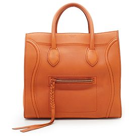 Céline Phantom Medium Tote aus drummed Kalbshaut Orange