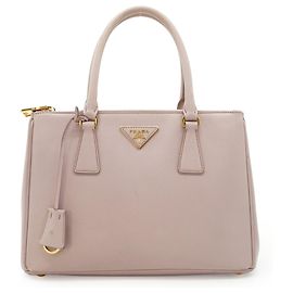 Prada Tote Double Zip Galleria Orchidea Medium em Saffiano 2way Rosa