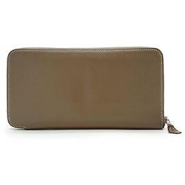 Hermès Carteira longa Epsom Etoupe Les Sangles Azap Silk-in Outro