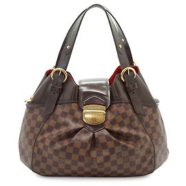 Louis Vuitton Damier Ebene Sistina GM Marron Rouge