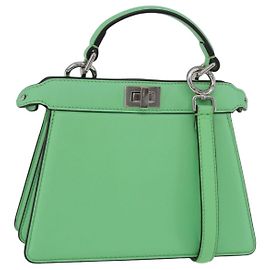 Fendi Peekaboo ISeeU en cuir Small Vert