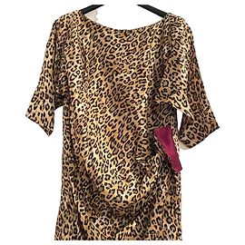 Just Cavalli Vestido de Seda Roberto Cavalli Estampado Leopardo Estampado de leopardo