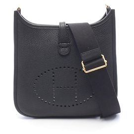 Hermès Borsa a tracolla Hermes Evelyne 23 in pelle nera Nero