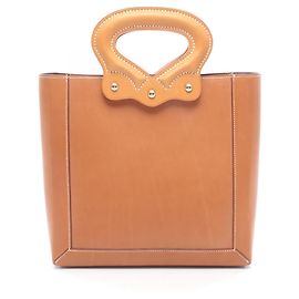 Hermès Hermes Vintage Handtasche aus braunem Leder Braun Andere