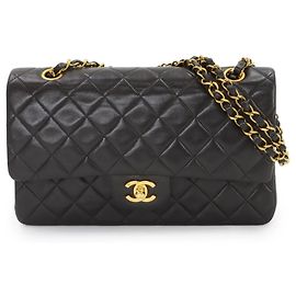 Bolsa de Ombro Chanel Matelasse 25 com Corrente Preto