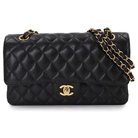 Chanel Matelasse 25 Chain Shoulder Handbag Black