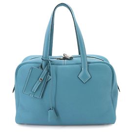 Hermès Bolsa de mão Hermes Victoria 35 Azul