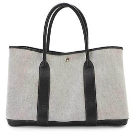 Hermès Bolsa Tote Hermes Garden 36 PM Marrom Preto
