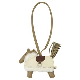 Hermès Hermes Rodeo Robeo Pluch PM Handbag Charm Beige Grün Roh