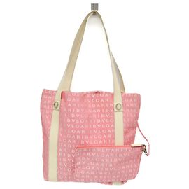 Bulgari Bvlgari Logomania Canvas Bege