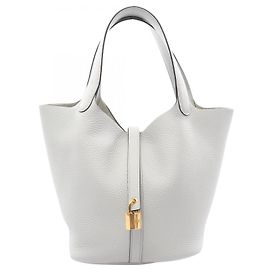Hermès Bolso Hermes Picotin Lock MM Azul