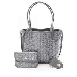 Goyard Ange Mini Pouch Reversible Tote Bag Marrom Branco