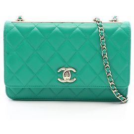 Borsa a tracolla Chanel Trendy CC Matelassé Verde