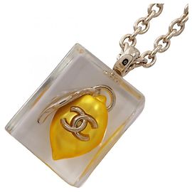 Collar Chanel D26C Coco Mark Lemon
 Dorado Otro Amarillo