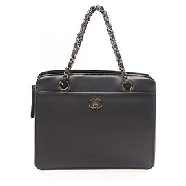 Bolsa Chanel Coco Mark Antique Gold Hardware Preto