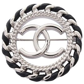 Broche Chanel Coco Mark Circle Negro