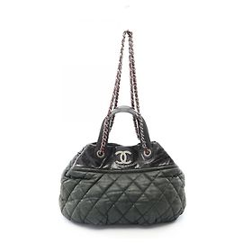 Borsa a Spalla/Mano Chanel In the Mix 2 in 1 Nero Verde Bordò