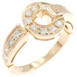 Bulgari Anel Aliança Bvlgari em Ouro Rosa e Diamantes Dourado