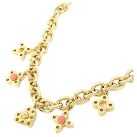 Louis Vuitton Collar Hide and Seek Necklace Rosa Dorado