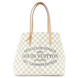 Bolso Louis Vuitton Damier Azur Cabas MM Blanco Azul