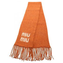 Stole Miu Miu marron et blanc Marron Blanc