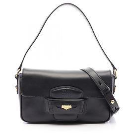 Miu Miu CRM FINE CALF Penny 2-Way Handtasche Schwarz