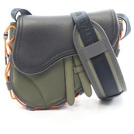 Christian Dior Saddle Bag Khaki Navy blue