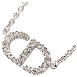Collar Christian Dior Dior CD Logo Plata Otro