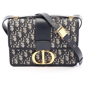 Sac à épaule Christian Dior Dior 30 Montaigne Beige Bleu Marine