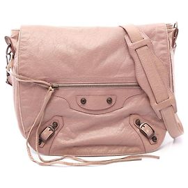 Bolsa de Ombro Balenciaga The Folk Rosa