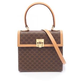 Céline Celine Macadam 2-Way Handtasche Braun
