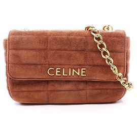 Céline Celine Monochrome Schultertasche Braun