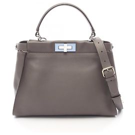 Fendi Peekaboo Regular 2-Way Handtasche Braun