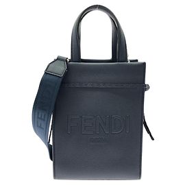 Fendi GO TO SHOPPER SMALL Handbag Blue Navy blue