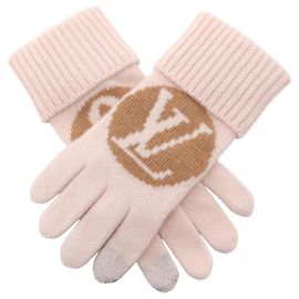 Guanti Louis Vuitton Maille LV Medallion Marrone Rosa