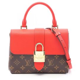 Louis Vuitton Rocky BB 2-Way Handtasche Braun Rot